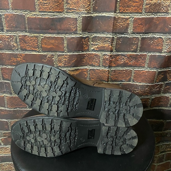 Muk Luks Brown Sweater Ankle Boots Sz 9 - Picture 3 of 6